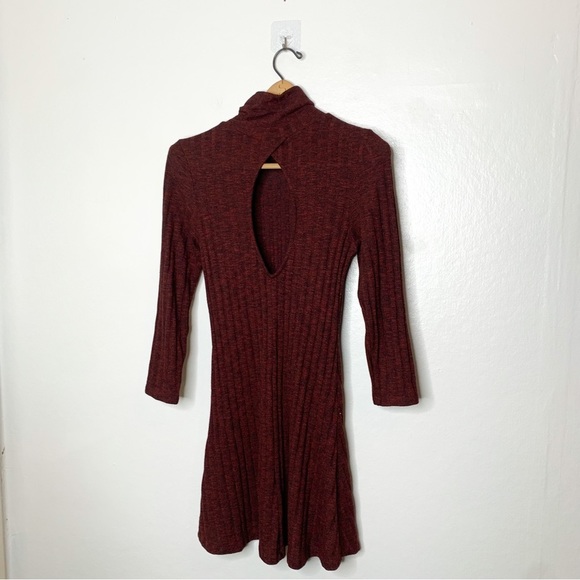 American Eagle Outfitters Long Sleeve Marled Open‎ Back Mini Dress Medium M - Picture 5 of 8